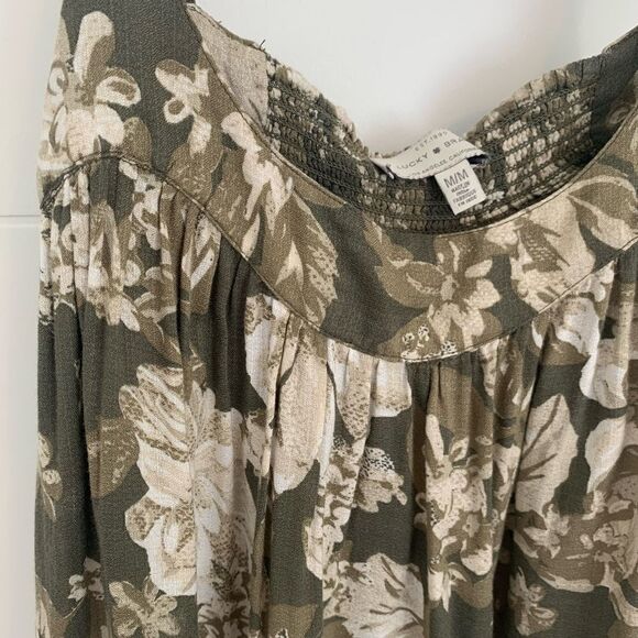 Lucky Brand Floral Olive Green Camisole - Picture 5 of 5